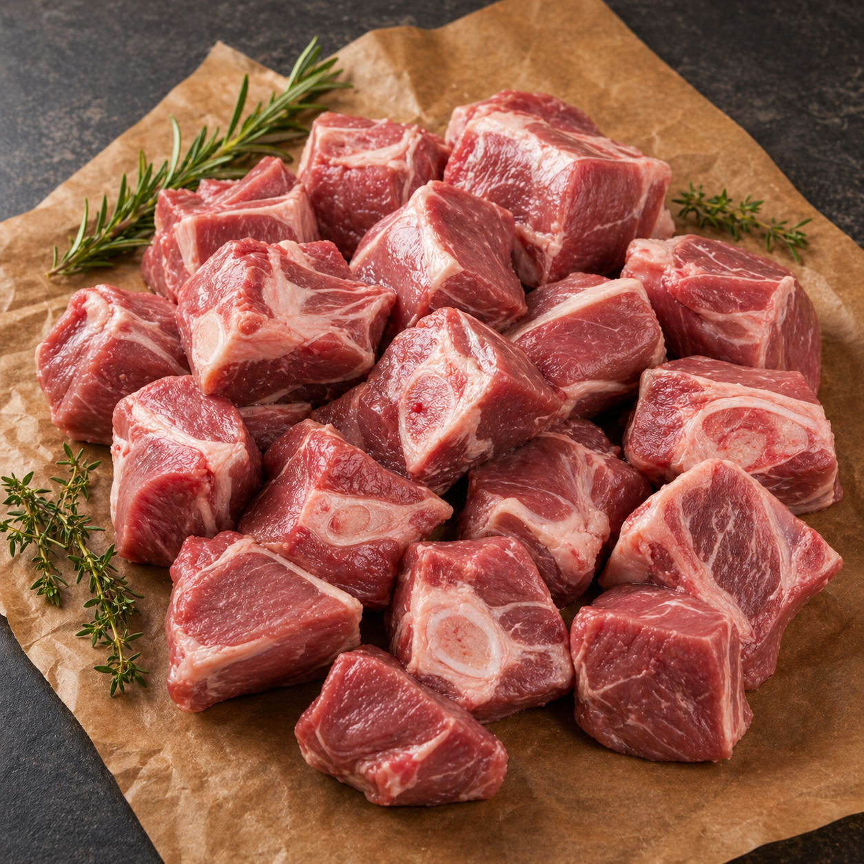 Bone-in goat curry cut