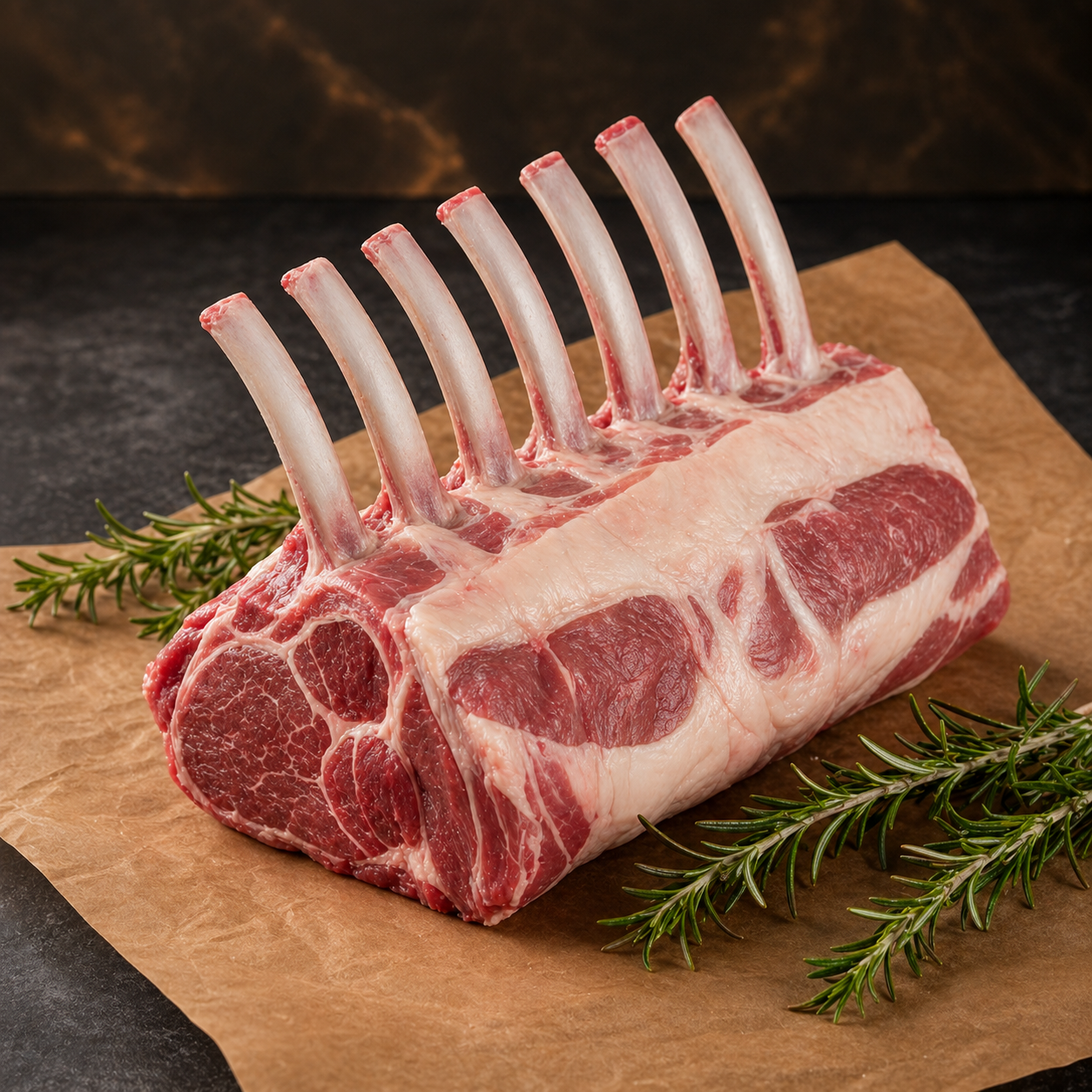 Frenched rack of lamb