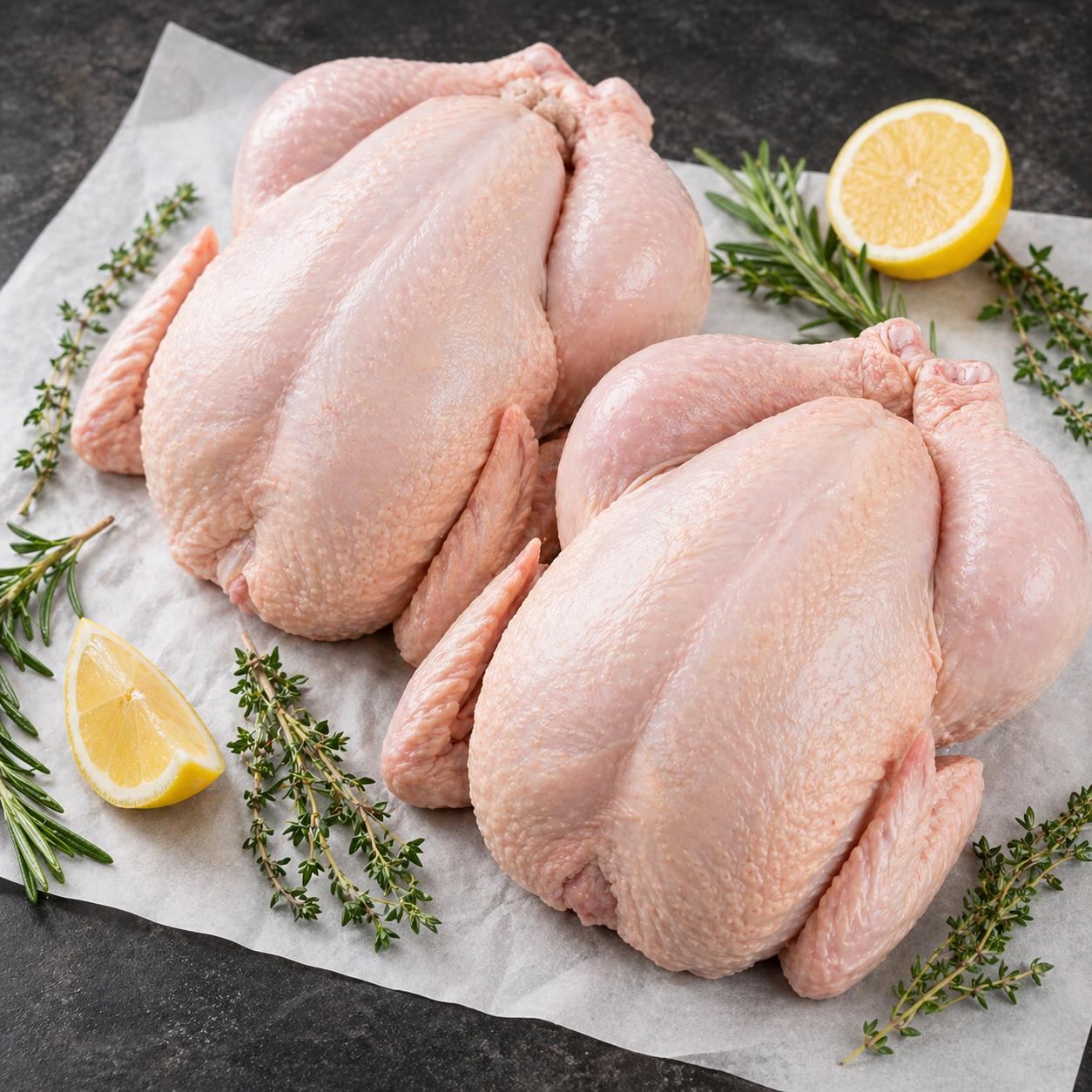 Air-chilled whole chicken